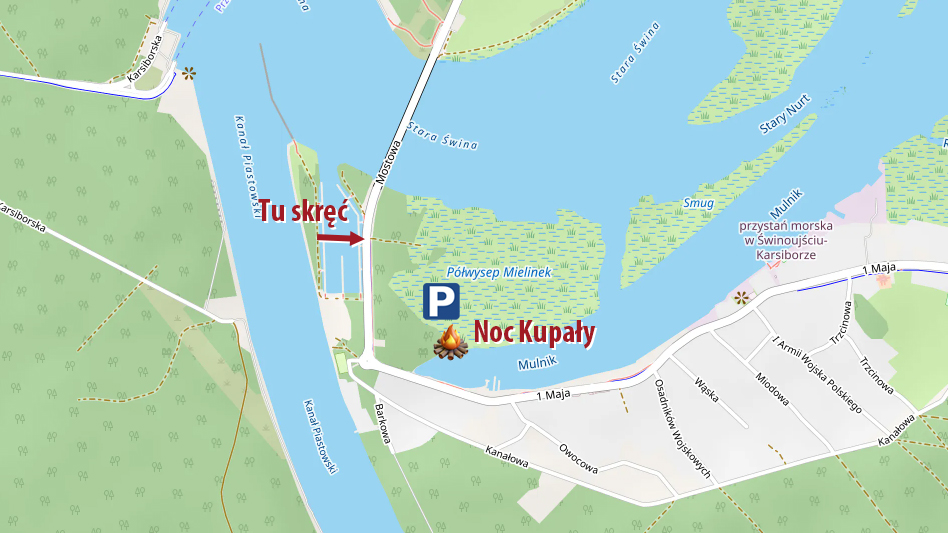Noc Kupały - mapa dojazdu