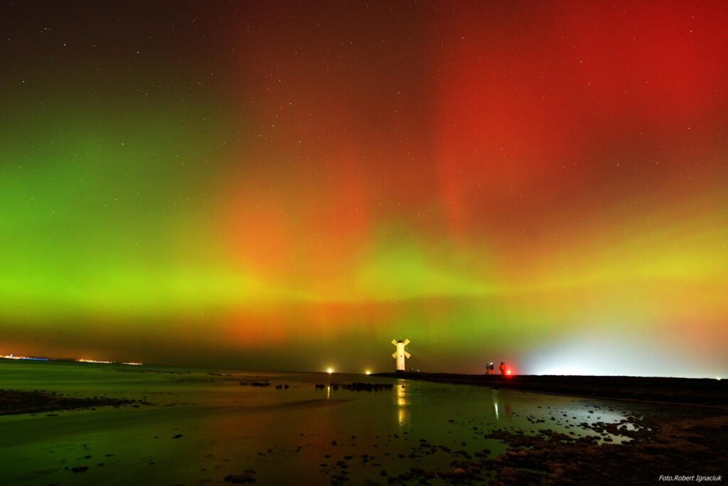 Zorza polarna nad Świnoujściem. 19.01.2026 r.
