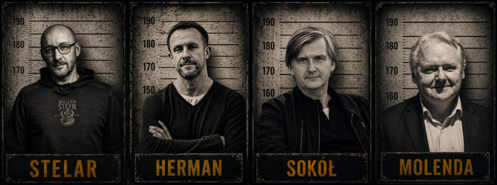 Kryminalna Noc Muzeów w Świnoujściu. Marek Stelar, Leszek Herma, Jarosław Sokół, Jarosław Molenda